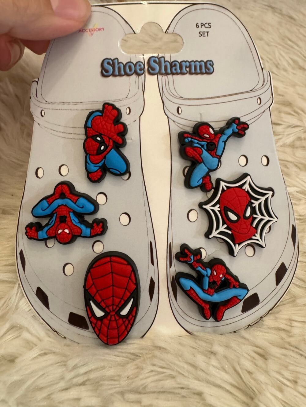 Spider-Man shoe charms set of 6